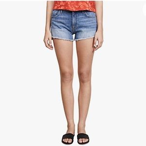7 For All Mankind Cut Off Step Hem Shorts
